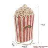 Avondtassen Luxe Designer Popcorn Avondtassen Luxe Crystal Party Purse Trouwtassen Kleurrijke Clutch Bags SC997 230727