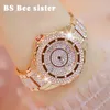 Cristal Femmes Montres designer marque de luxe Diamant Or Rose Femme Montre élégante Dames Élégantes Montre-Bracelet Montre Femme 2019275f