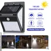 Luzes solares 100 140 144LEDs3 iluminação luminosa de superfície corpo humano luz de parede de indução ao ar livre quarto à prova d'água luzes de jardim 4pcs238T