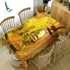 Nappe de table 3D feuille d'érable paysage coucher de soleil forêt nappe anti-poussière nappe rectangulaire pour la décoration de mariage couverture de table R230726