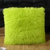 Kussen/decoratief eenvoudig effen zacht pluizig kussenhoes voor thuis decoratieve bankhoes comfort shaggy bont kussenhoes 43x43cm