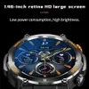 HT17 Smart Watch Men Compass LED 조명 야외 스포츠 블루투스 전화 1.46 인치 450mAh 대형 배터리 추적기 건강 스마트 워치