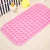 Bath Mats Anti-slip Massage Mat 35 65cm Bathroom Pierced PVC Safe Pad With Suction Cups Bath Non-Slip Mat Bathroom Accessories E 4277Y