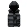 Gilet da uomo Giacca invernale senza maniche da uomo Gilet da uomo caldo e spesso con cappuccio Gilet da lavoro imbottito in cotone maschile Gilet Homme 6xl