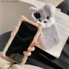 Cell Phone Cases Cozy Cartoon Pattern Soft Furry Phone Cases Fur fluffy Warm Case Covers for Iphone 7 8plus Xr XsMax 11 12 13 Pro Max Z230727