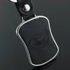 5st Lote Leather Car KeyChain Logo Nyckelring Böjda form Keykomponenter Fashion Men's Midje Key Chain för Ford Focus 2 3 Chav247V