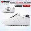 Altri prodotti da golf Pgm Donna Scarpe da golf bianche impermeabili Sneakers con punte antiscivolo Scarpe da ginnastica atletiche traspiranti Scarpe morbide in pelle da donna Nappa HKD230727
