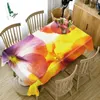 Table Cloth Beautiful Purple Rose Pattern Waterproof Oilproof Rectangular Tablecloth Home Decor Wedding Party Kitchen Table Cover R230726