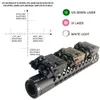 Flashlights Torches Full Metal DBAL A2 Green Laser Sight Advance 2 Visible IR Dual Beam Aiming PEQ 15A Infrared Light Airsoft 230726