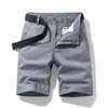 Pure Cotton Summer Mens Cargo Shorts Boys Casual Pocket Streetwear Plus Size Man Long Bermuda Z129