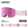 Gogle narciarskie Copozz Magnec Professional Goggles Goggles Uv400 Ochrona przeciw fogowi szklanki narciarskie dla mężczyzn Kobiety Szybka zmiana snowboardu Gogle 230726