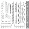 170-teiliges Stecktafel-Hakensortiment, Stecktafel-Zubehör-Set, Steckhaken mit Metallhaken, Set, Steckschlösser1266J