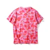 A Bathing Ape Shirt Trendy merk Camouflage bedrukt T-shirt met korte mouwen Heren Dames Grote bodems