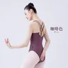 Vêtements de scène 1 pièces/lot femmes justaucorps de Ballet Double bretelles body filles adulte danse Dancewear gymnastique