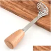 Fruit Vegetable Tools Tool Stainless Steel Potato Masher With Non-Slip Wood Handle Mashed Potatoes Press Crusher Xbjk2204 Drop Deliv Dh9Rb