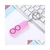 Party Favor Self Defense Alarm 120dB Security Protect Alert Scream Houd Emergency Keychain Personlig säkerhet för barn Äldste Girl Drop D Dhusl