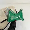 Höst/vinter liten fyrkantig väska godis färg patent läder underarmsäck personlig väska enkel bärbar axelväska