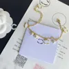 Chaîne Channe C-Letter Designer Bracelets Chains Classic Never Fade Women Bangle Bangle 18K Gold Plated Copper Imitation Perle Lovers Drunch Cuff Chain Chain