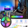 DC12V Luci a striscia LED 5050 RGB Stringa diodo leggero Ribbon flessibile IR/Bluetooth/WiFi Controllo vocale Alexa Google Home