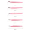 Makeup Brushes 1pc antistatiska ögonfransförlängning pincettfibertips Precision Curved Straight Eyebrow Lashes Tools Tools