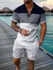 Мужские спортивные костюмы Лето с коротким рукавом Роскошные рубашки поло для мужчин 3D-печать Дизайнерская одежда Деловая повседневная футболка Толстовка 230727
