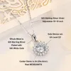 Magnifique collier avec pendentif solitaire en moissanite véritable de coupe ronde de 1,5 ct en or blanc 18 carats sur argent
