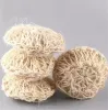 Sublimacja Sisal Bath Gąbka Naturalna organiczna ręcznie robiona ręcznie robiona sadzona kulka prysznicowa złuszczająca szydełka Skórka Puff Body Scrubber LL