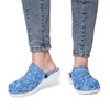 Diy aangepaste schoenen pantoffels heren dames blauw cool patroon sneakers trainers 36-48