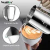 Kaffekrukor Walfos Style Espresso Milk Mugs Cup Jug Handle Craft Garland Latte förtjockat rostfritt stål 230727