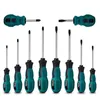 Screwdrivers 10Pcs Screwdriver Set Magnetic Screwdrivers with 5 Flat 5 Phillips Head Heavy Duty Made Non-Slip Cushion Grip Hand Tools for H 230726