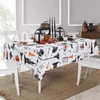 Toalha de Mesa Toalha de Halloween Casa Assombrada Toalha de Mesa Retangular Resistente a Manchas Cozinha Jantar Decoração de Casamento R230727