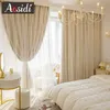 Bilance per uso domestico Tende oscuranti a doppio strato per soggiorno Sala di lusso Camera da letto per ragazza Tenda per finestra con tulle bianco Tende a sfondo lungo x0726