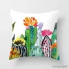 Kussen/decoratieve tropische planten Cactus Monstera Zomer decoratieve plaid s Kussenhoes Palmblad Groen Home Decor hoes