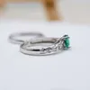 2023 Europe and America S925 Sterling Silver Platinum Palaiba Glass Double Layer Ring with Silver Jewelry Exquisite Women's Ring