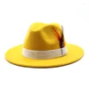 Boinas Mujeres Hombres Lana Sombrero Fedora con Cloche Cinta Caballero Elegante Dama Invierno Otoño Ala ancha Jazz Padrino Sombrero Gorra