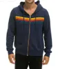 Men's Hoodies Sweatshirts Rainbow Stripe Long Sleeve Sweatshirt Zipper Pocket Coat Spring Autumn Casual Fashion Jacket L230727