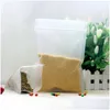 Packing Bags 100Pcs/Lot Frosted Sealing Pouch Food Reusable Zipper Flat Bottom Bag For Snack Drop Delivery Office School Business Indu Dhsik