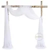 Échelles de ménage Arche de mariage Drapé 29 "de large 6,5 mètres Tissu en mousseline de soie Drapé Rideau Draperie Cérémonie Réception Swag x0726