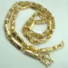 n298-50cm Length18K Gold Filled Cool Curb Cuban Link Chain Men Necklace 4 5mm184w