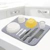 Table Mats Dish Drying Rack Pad Microfiber Mat For Kitchen Accessories Absorbent Pads Countertop