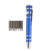 Screwdrivers Mtifunction 8 In 1 Mini Aluminum Precision Pen Screw Driver Screwdriver Set Repair Tools Kit For Cell Phone Hand Tool D Dhvyp