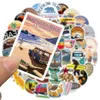 10 50 PCS INS Style Paysage Extérieur Autocollants Esthétique Californie Stickers Autocollant À DIY Bagages Ordinateur Portable Vélo Planche À Roulettes Téléphone Car2746