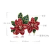 Broszki Mitto zaprojektowane mody biżuterii i akcesoria dębia utwardzone zielone liście czerwone płatki wysokiej jakości broszka kwiatowa