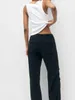 Pantalons pour femmes vêtements pour femmes de créateurs pantalons de survêtement en coton Pantalons bicolores Nouveau blanc Pantalon taille haute à pieds larges Mode d'été pantalons décontractés simples vêtements pour femmes lâches