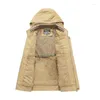 Herenjacks bontkap mouwloos vest mannen fleece warme jasje waastcoat reizen multi pocket kwaliteit tactische militaire stijl casual dik