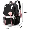 Mochilas escolares padrão anime mochila serra elétrica homem bonito manga desenhos animados kawaii mochila escolar meninas meninos à prova dwaterproof água grande capacidade mochilas 230727