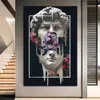 Śmieszne nowoczesne rzeźba malowanie płótna sztuka grafiki Apollo marmur David Graffiti Plakaty i grafiki Galeria zdjęć Wall Art Decor W06