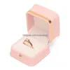 Jewelry Boxes Storage Necklace Pendant Earrings Ring Bracelet Display Case Travel Organizer For Proposal Anniversary Drop Delivery Pac Otik7