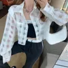 Women's Jackets Fashion Organza Sun Protection Coat Women Long Sleeve Summer Crop Tops 2023 Ropa Mujer Casual See Throught Sexy Y2k