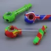 Tubo de água criativo tubo em espiral destacável silicone favo de mel tubo de filtro de vidro portátil novo cachimbo de vidro bongo de ervas secas acessórios cachimbo atacado